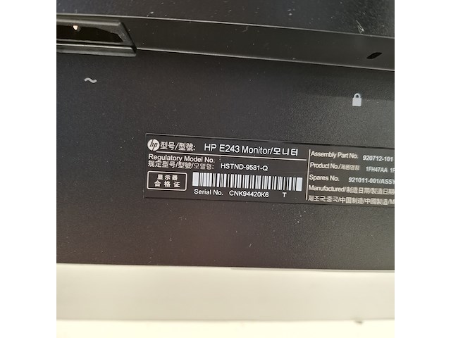 6x monitor hp, e243, 2019 - afbeelding 8 van  26