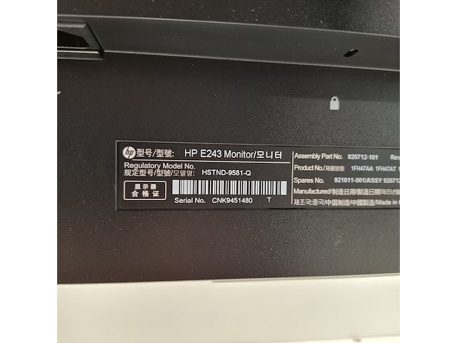 6x monitor hp, e243, 2019 - afbeelding 4 van  25