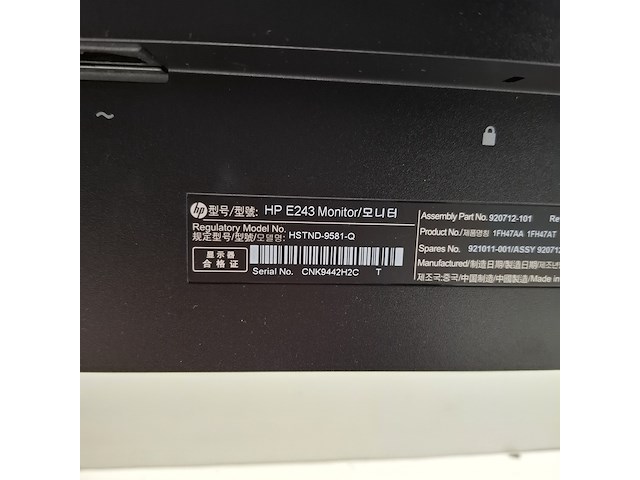 6x monitor hp, e243, 2019 - afbeelding 17 van  25