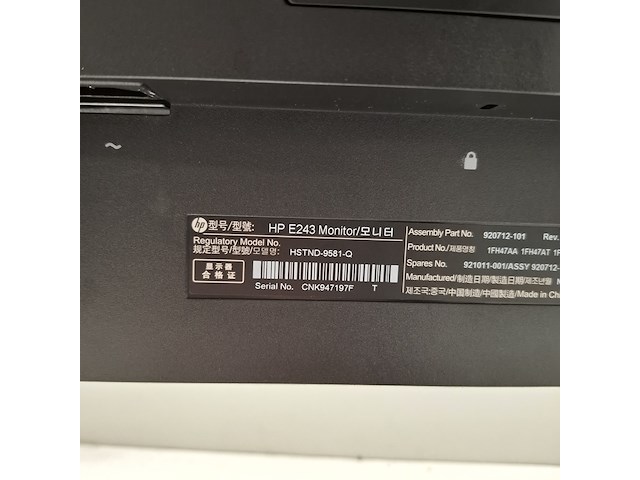 6x monitor hp, e243, 2019 - afbeelding 4 van  26