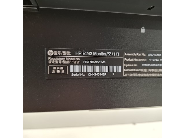 6x monitor hp, e243, 2019 - afbeelding 4 van  26