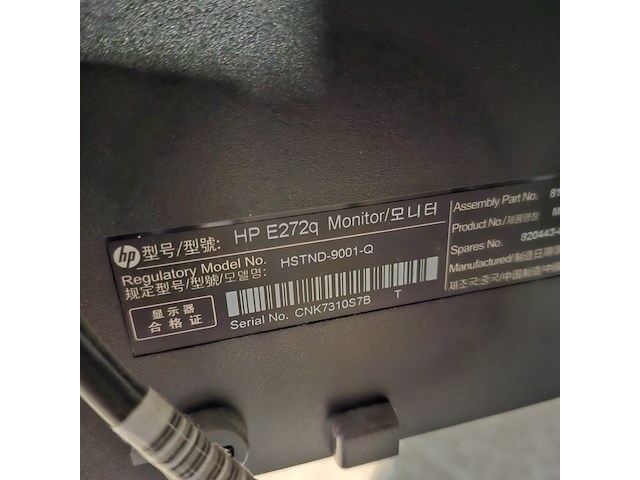 6x monitor hp, hstnd-9001-c, bouwjaar 2017 - afbeelding 6 van  8