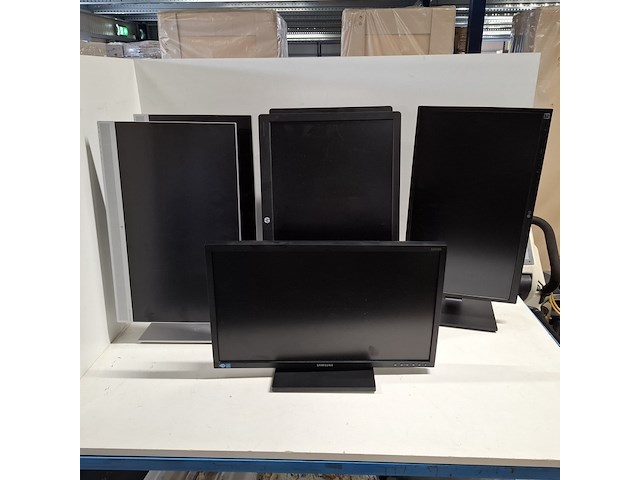 6x monitor hp, samsung en lg - afbeelding 1 van  21