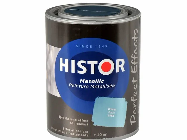6x muurverf, histor, perfect effect, metallic oceaan, 1 l - afbeelding 2 van  2