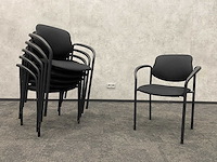 6x nestelbare vergaderstoel zwart - afbeelding 6 van  6