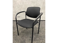 6x nestelbare vergaderstoel zwart - afbeelding 3 van  6