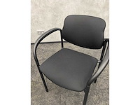 6x nestelbare vergaderstoel zwart - afbeelding 4 van  6