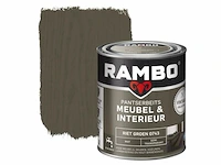 6x pantserbeits meubel interieur mat, rambo, vintage, riet groen, 750 ml