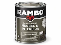 6x pantserbeits meubel interieur mat, rambo, vintage, riet groen, 750 ml - afbeelding 2 van  2