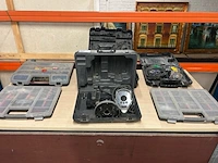 6x partij gereedschap en assortimentskoffers met inhoud