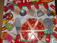6x pizza speelset op grote kaart - afbeelding 3 van  3