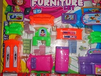 6x poppenhuis meubelset