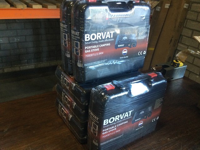 6x portable gasstel in koffer borvat - afbeelding 3 van  4