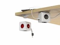 6x powercube stekkerdoos 4 stopcontacten 1,5m, allocacoc, 6300rd / beexpc, wit/rood - afbeelding 2 van  2