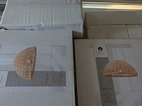6x rieten hanglamp, lumineo, rond, 35 x 18 cm - afbeelding 2 van  2