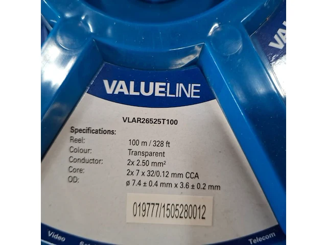 6x rol a 100 meter luidsprekerkabel valueline, 2x2,50mm2 - afbeelding 5 van  5