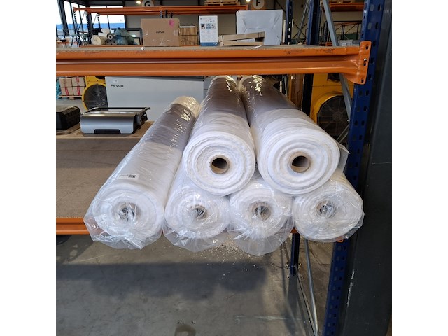 6x rol fijne katoenen molton/flanel, wit - afbeelding 3 van  6