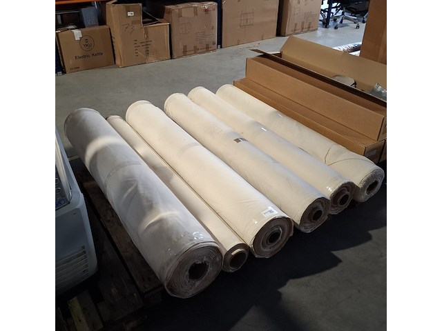 6x rol zware canvas eco-katoen, wit - afbeelding 1 van  5