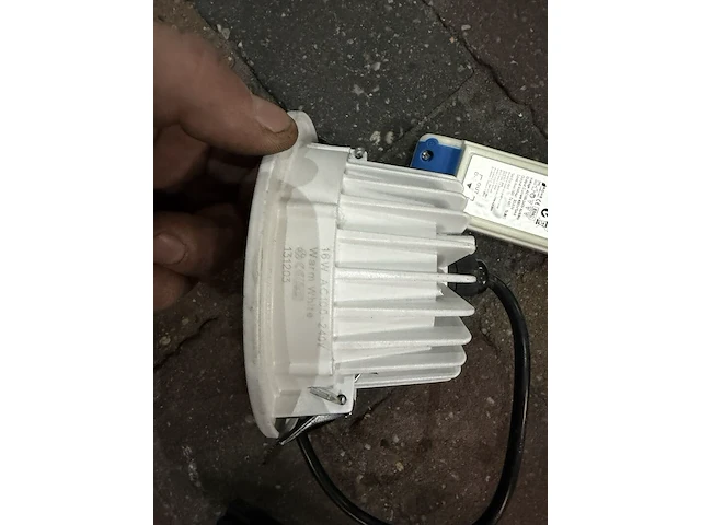 6x ronde led-inbouwspot, led spot met losse driver, wit - afbeelding 3 van  4