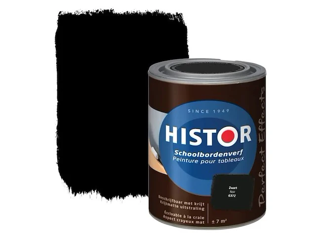 6x schoolbordenverf mat, histor, perfect effects, zwart, 1l - afbeelding 1 van  2