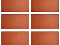 6x served with style leren placemats, camel