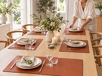 6x served with style leren placemats, camel - afbeelding 5 van  5