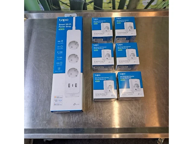 6x smart wifi socket, 1x smart wifi stekkerdoos, tapo, p110, p3000 - afbeelding 1 van  15