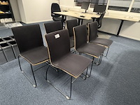 6x stoel, zwart, 4-zits - afbeelding 1 van  4