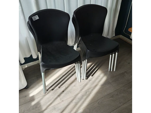 6x stoelen, zwart - afbeelding 2 van  2