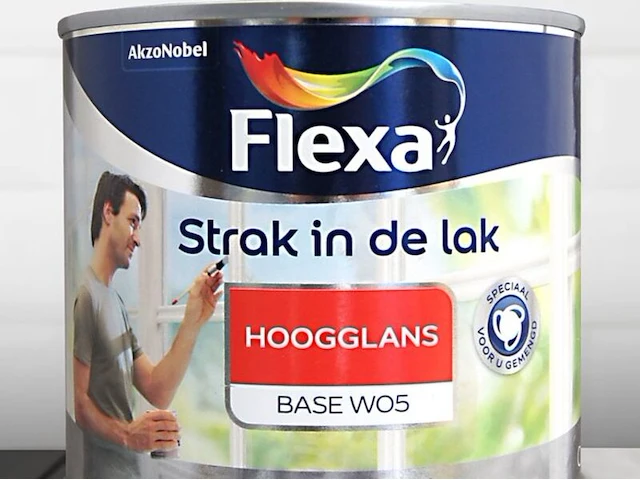 6x strak in de lak alkyd hoogglans - 500 ml, flexa, wit - afbeelding 2 van  2