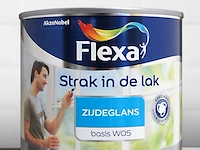 6x strak in de lak alkyd zijdeglans - 500 ml, flexa, wit - afbeelding 2 van  2