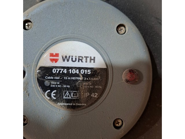 6x stroomhaspel, 230v wurth, 774104015 - afbeelding 4 van  4