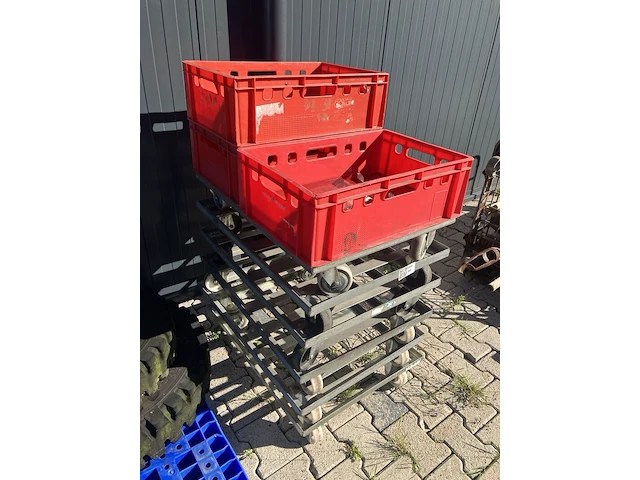 6x transportkarren met 3 kratten - afbeelding 2 van  4