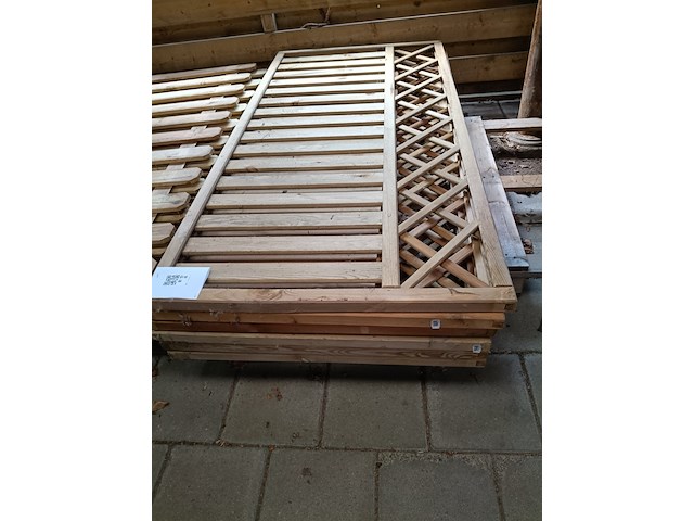 6x tuinhek grenen - afbeelding 2 van  3