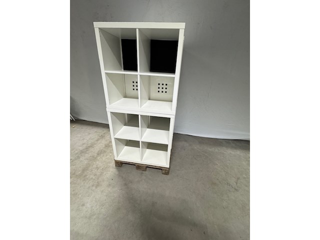 6x vakkenkast ikea, wit - afbeelding 1 van  5