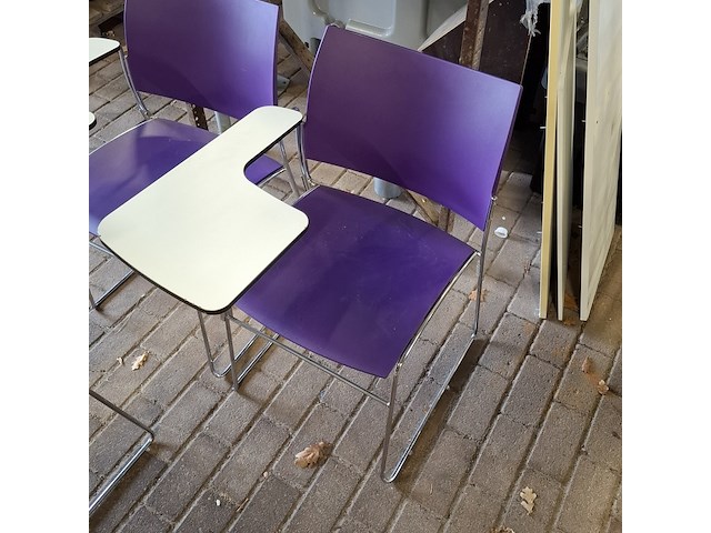 6x vergaderstoel met schrijftableau, casala, curvy - afbeelding 3 van  15