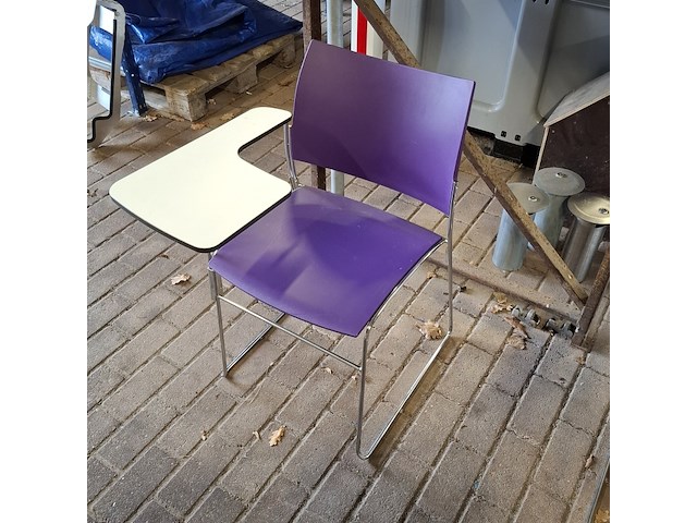 6x vergaderstoel met schrijftableau, casala, curvy - afbeelding 4 van  15