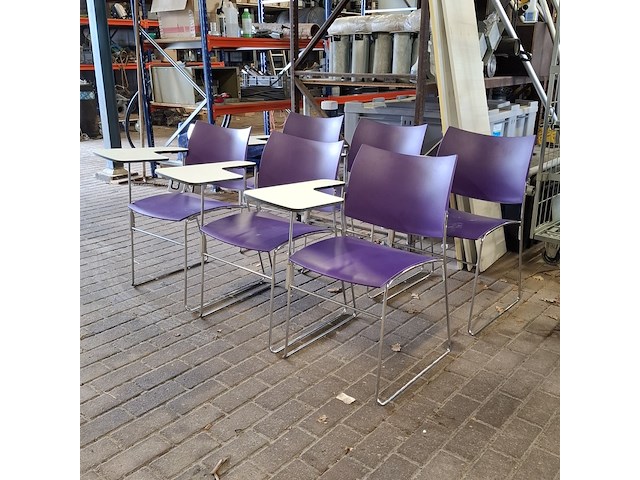 6x vergaderstoel met schrijftableau, casala, curvy - afbeelding 1 van  15