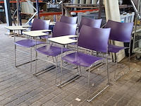 6x vergaderstoel met schrijftableau, casala, curvy