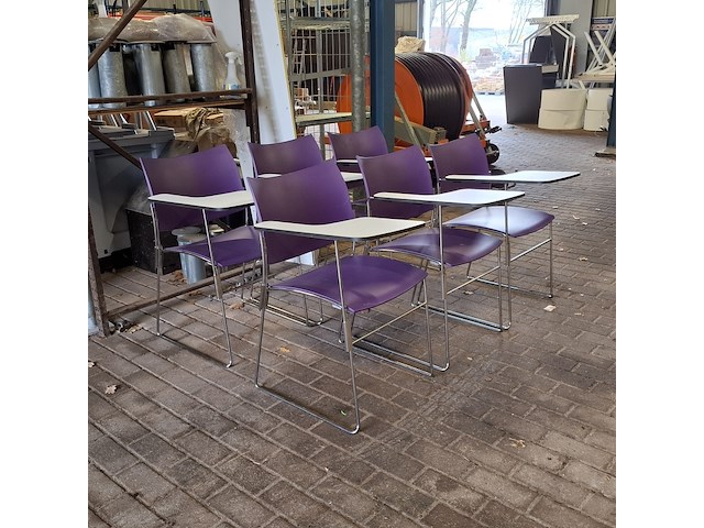 6x vergaderstoel met schrijftableau, casala, curvy - afbeelding 8 van  15