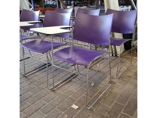 6x vergaderstoel met schrijftableau, casala, curvy - afbeelding 10 van  15