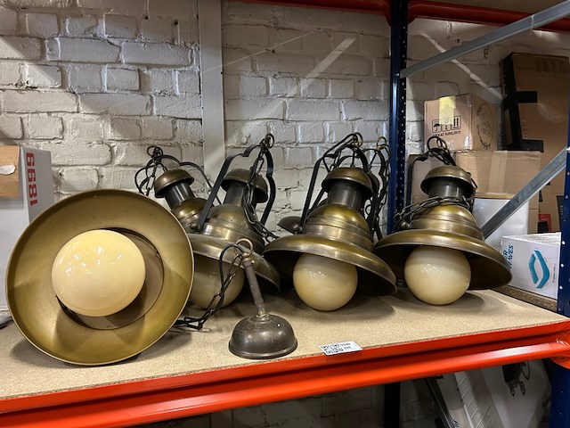 6x vintage/retro café hanglamp - afbeelding 1 van  4