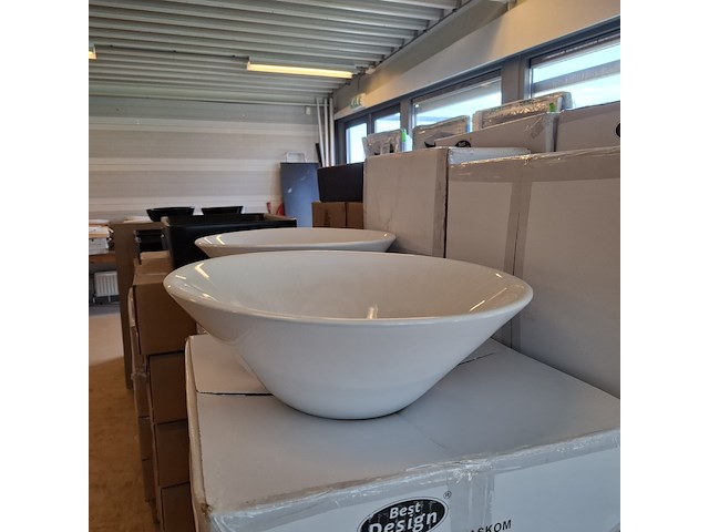 6x waskom best design, taps, glans wit - afbeelding 4 van  6