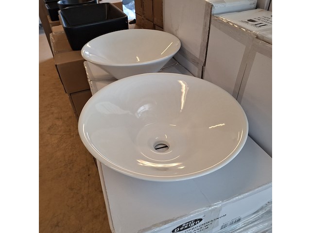 6x waskom best design, taps, glans wit - afbeelding 5 van  6