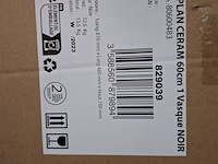 6x wastafel, allibert, plane ceram, mat zwart - afbeelding 6 van  6