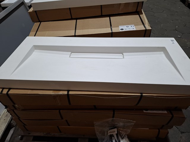 6x wastafel sienna 1200, mat wit - afbeelding 2 van  7