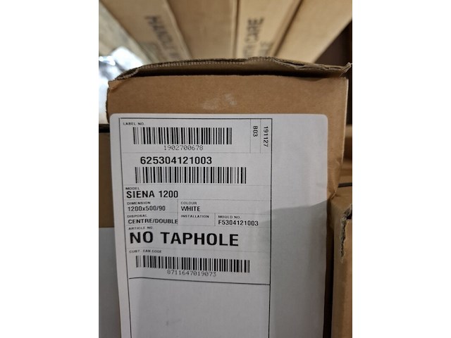 6x wastafel sienna 1200, mat wit - afbeelding 7 van  7