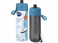 6x waterfilterfles, brita, fill&go active blue, blauw