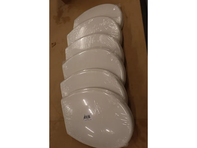 6x wc-zitting met deksel godart, ocean, wit - afbeelding 3 van  6
