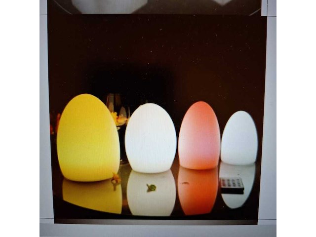 6x wijnkoeler, 10x ei lamp, 2x schaal en 1x bol wit, , met led verlichting - afbeelding 2 van  11